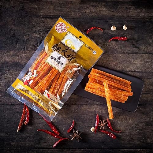 Miniatura 5 de la tiao tiras picantes 4 paquetes de palitos picantes Especialidades chinas Snacks (4.80 oz* 4)..