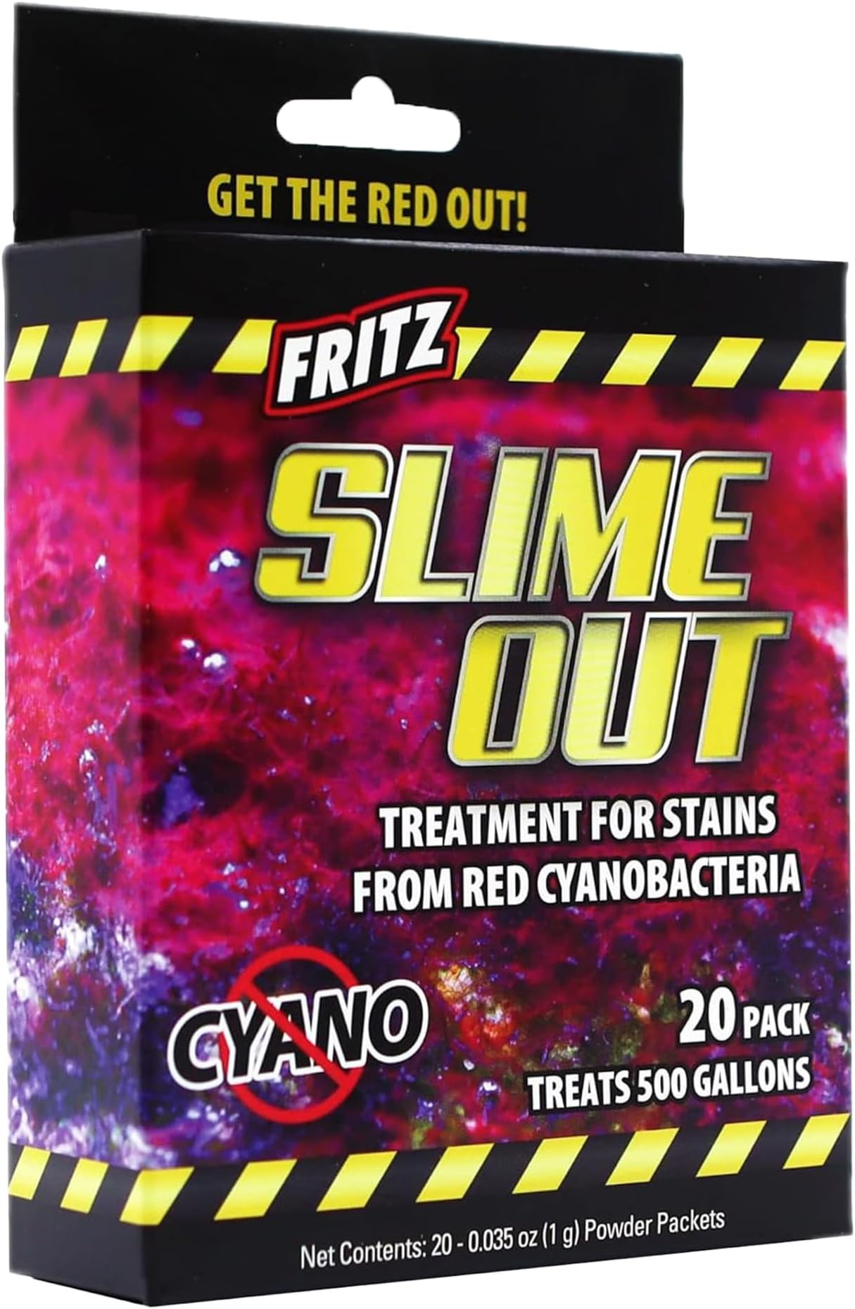 Slime Out Treatment for Stains from Red Cyanobacteria in Fresh or Saltwater Aquariums (20-Count)