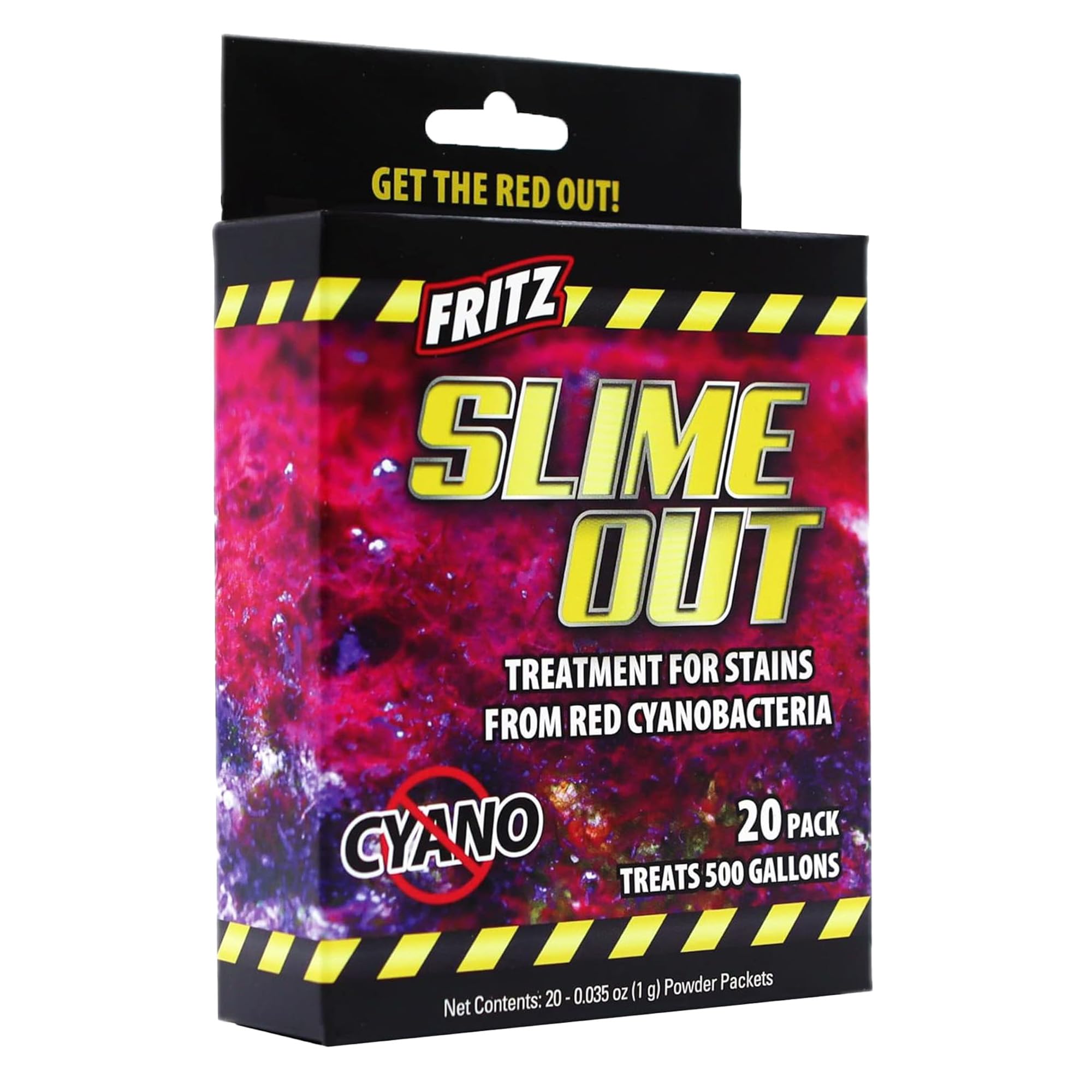 Fritz Aquatics Slime Out Treatment for Stains from Red Cyanobacteria in Fresh or Saltwater Aquariums (20-Count)