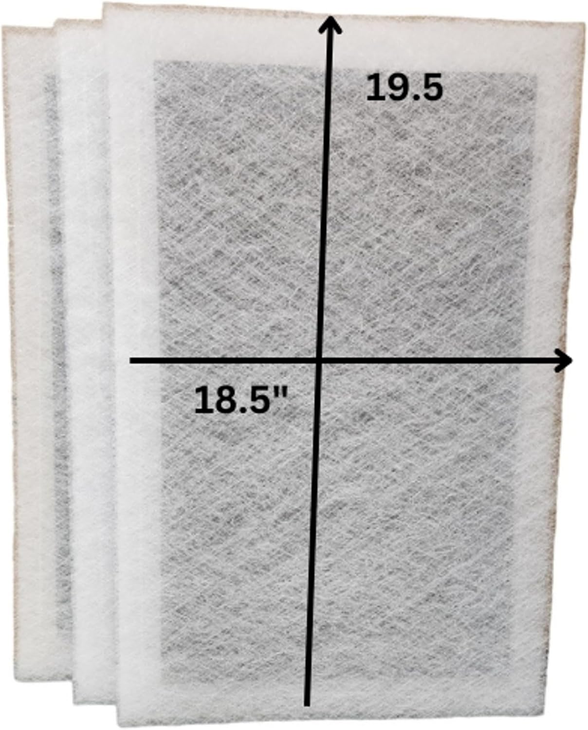 Fast-Shipped-Filters 3-20x21.5 Perfect Air Plus Filter Replacement Polarized Pads Actual Filter Size is 18.5"x19"