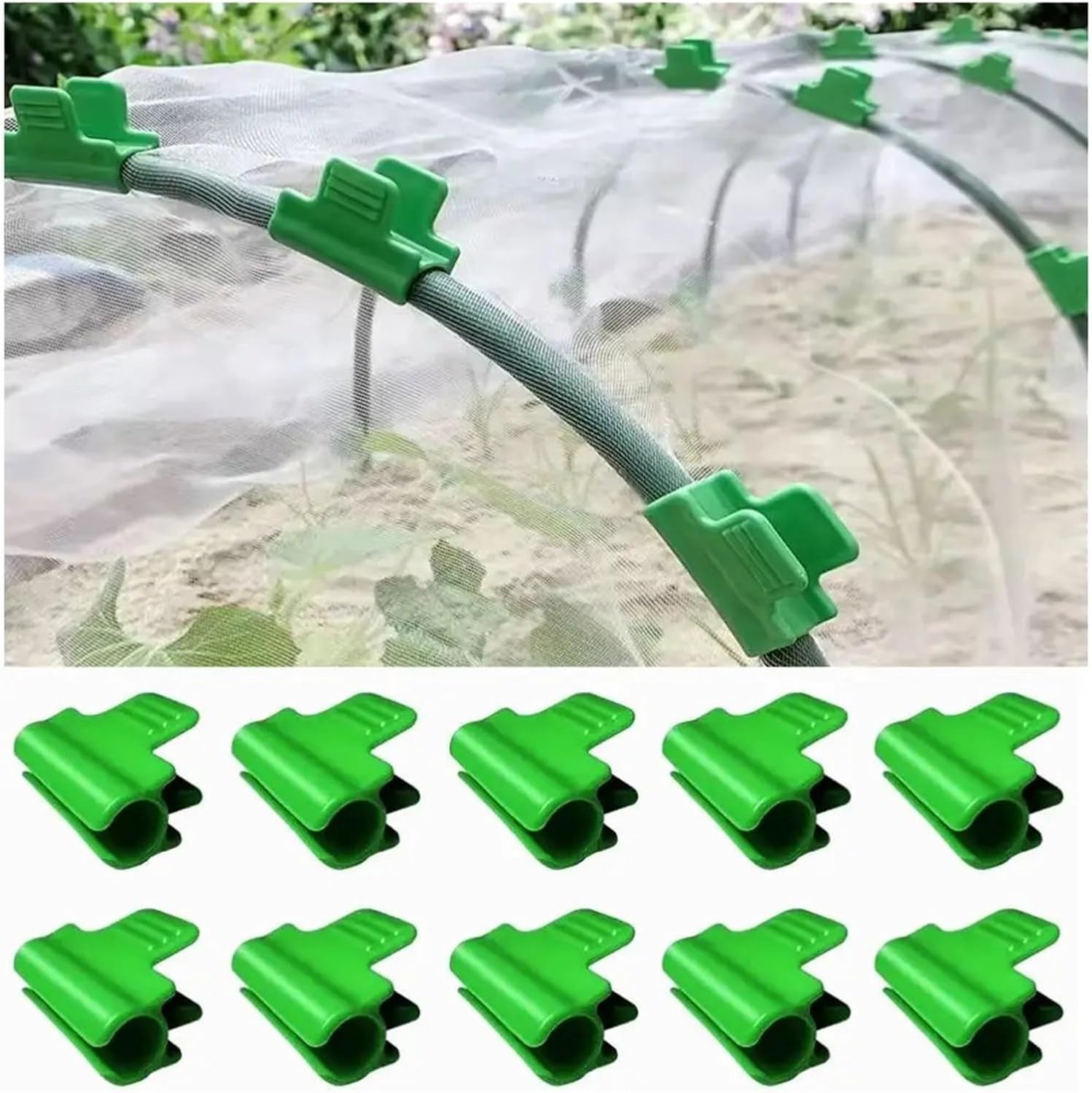 Greenhouse Plastic Film Clamps, Shade Netting For Gardens, Arch Frame Pipe Trellis Supports