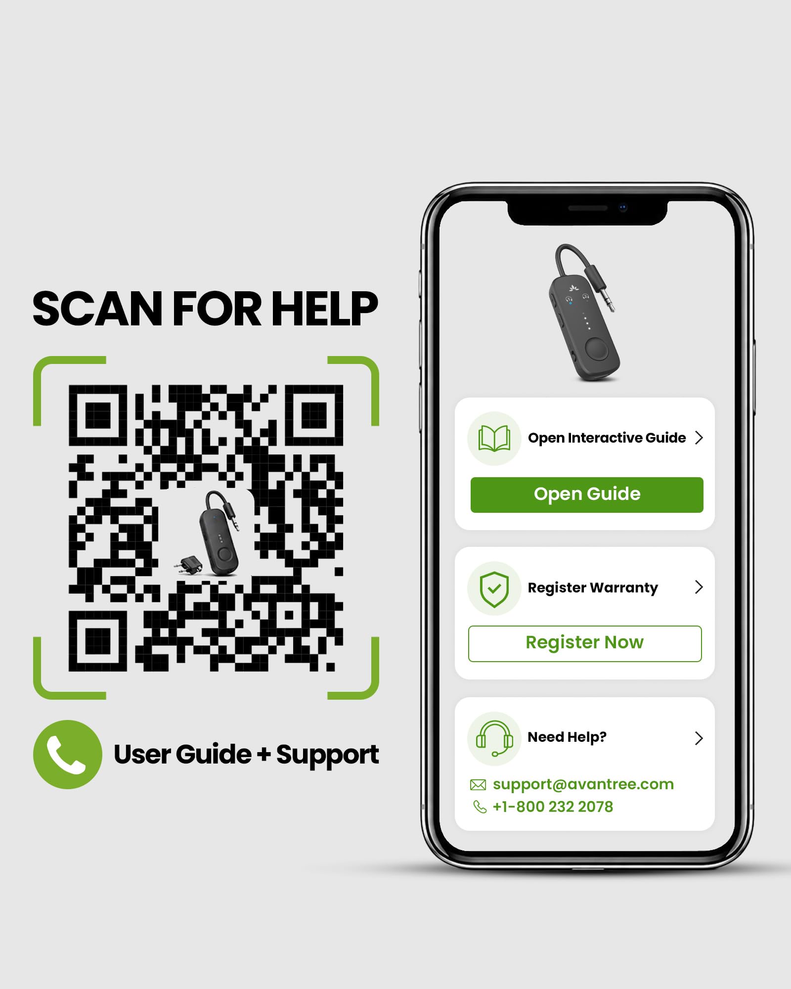 Avantree Relay – Bluetooth 5.3 Adapter für Flugzeug mit Qualcomm aptX Adaptive, für 2 AirPods oder Kopfhörer, 20 Std. Wiedergabezeit, 3,5mm AUX Klinke Transmitter Sender für Reisen, Fitnessstudio