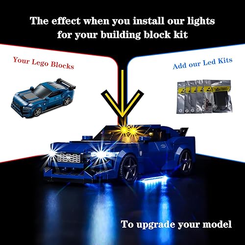 Vista 54 de Kyglaring Kit de iluminación LED diseñado para Lego Mercedes-AMG F1 W12 E Performance y Mercedes-AMG Project One 76909 Kit de construcción