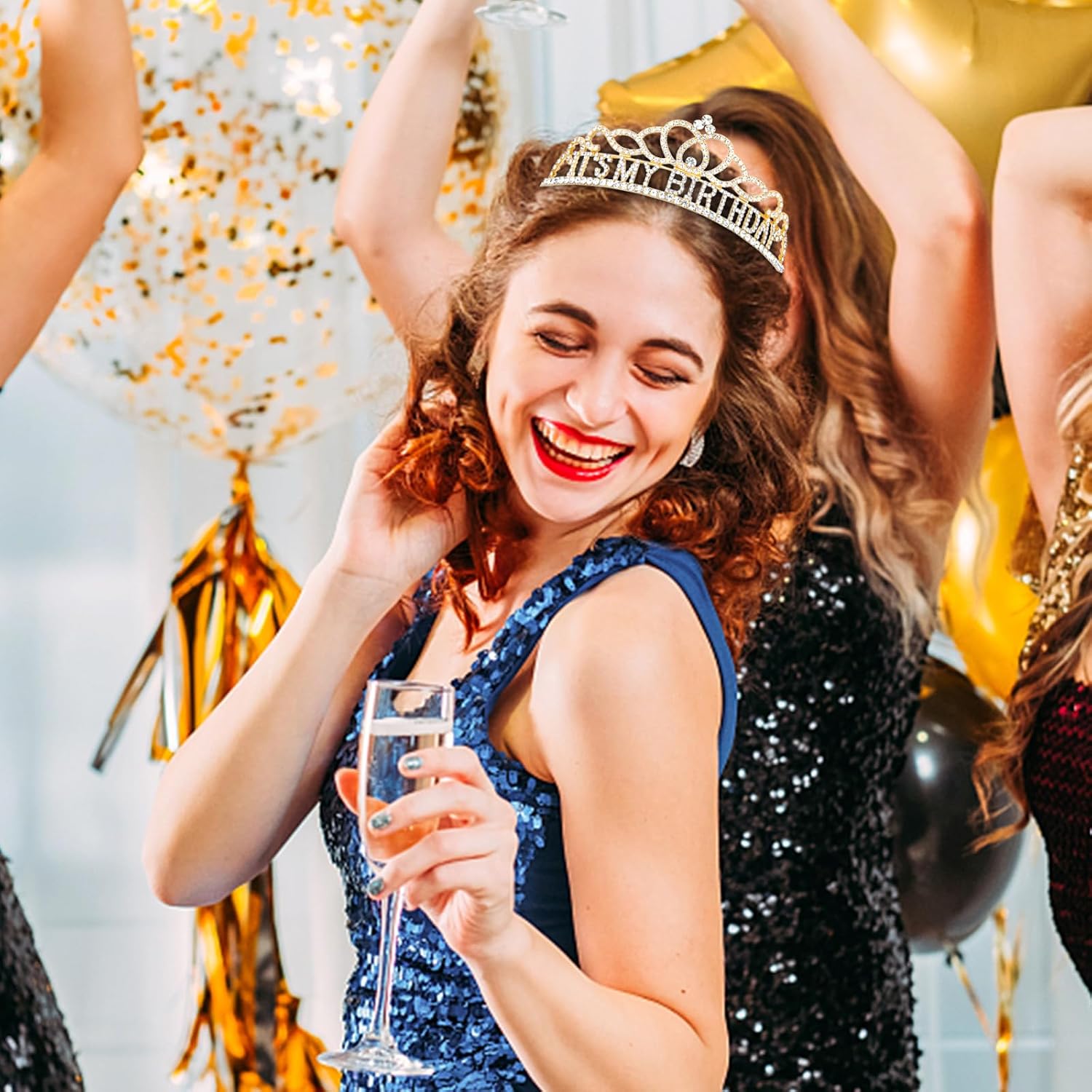 Gold Birthday Crown - It's My Birthday Tiara & Sash