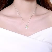 Vista 4 de Alstade Dije de cumpleaños de moda con forma de corazón, colgante de plata de ley 925, compatible con pulseras y collar, dije de joyería, regalo