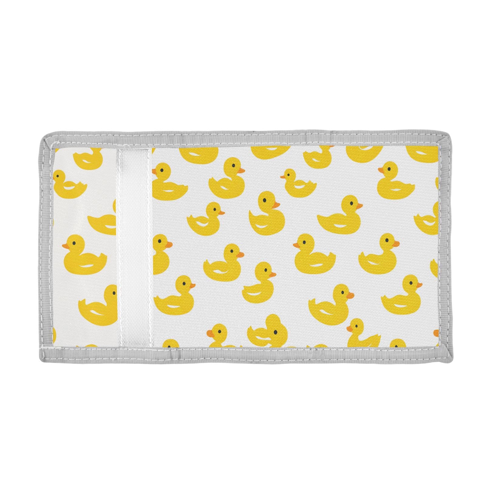 ALAZA Kids Wallets for Boys Girls Toddler Trifold Wallet Children Small Duck White Cute with Zipper Coin Pocket