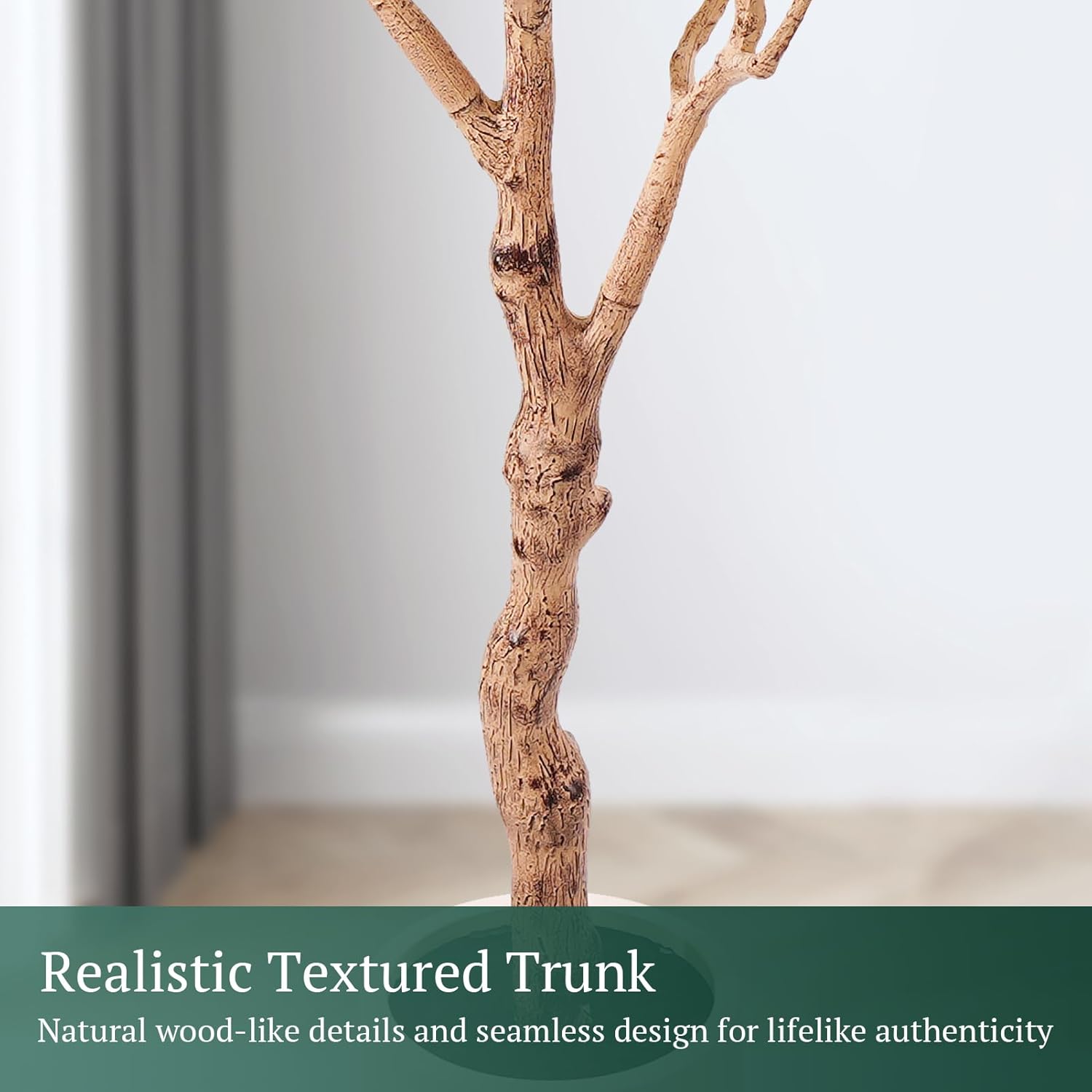 Large Olive Trees Artificial Indoor, Upgraded 7FT Faux Olive Tree with Natural Wood Trunk and Lifelike Fruits, White Tall Planter, Modern Artificial Plants for Home/Office Decor Gifts - Image 7