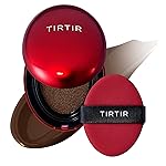 TIRTIR Mask Fit Red Cushion Foundation | Full coverage, Weightless, Skin fit, Satin Glow Finish, Korean Makeup BB Foundation, beauty, Tattoo cover up, Buildable (51N Fudge, 0.63 Fl Oz)