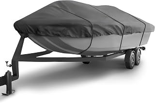 Seal Skin Covers Trailerable Whaler Boat Cover, Heavy-Duty & Waterproof Cover Fits up to 15' L & 72" W, UV-Resistant, Secure Fit with Straps, Ideal for Boston Whaler, Carolina Skiff, Mako & Wellcraft