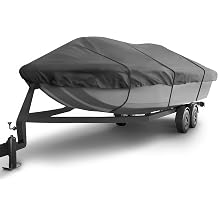 Seal Skin Covers Waterproof Deck Boat Cover, Heavy-Duty Marine-Grade Fabric, Fits 26-27 L & Up to 102 W, All-Weather Protection, Perfect for Mooring, Towing & Trailering