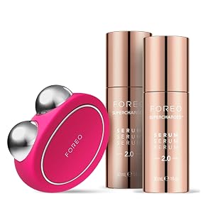FOREO Age-Defying Bear Bundle - Bear Microcurrent Facial Device 2 x Conductive Serum 1 fl oz - Anti