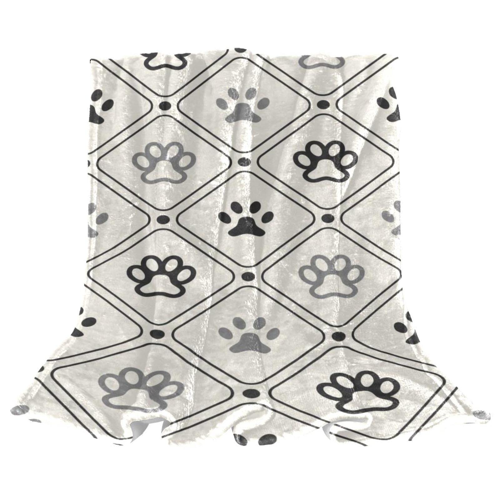 Couverture polaire patte de chien plaid canapé léger doux