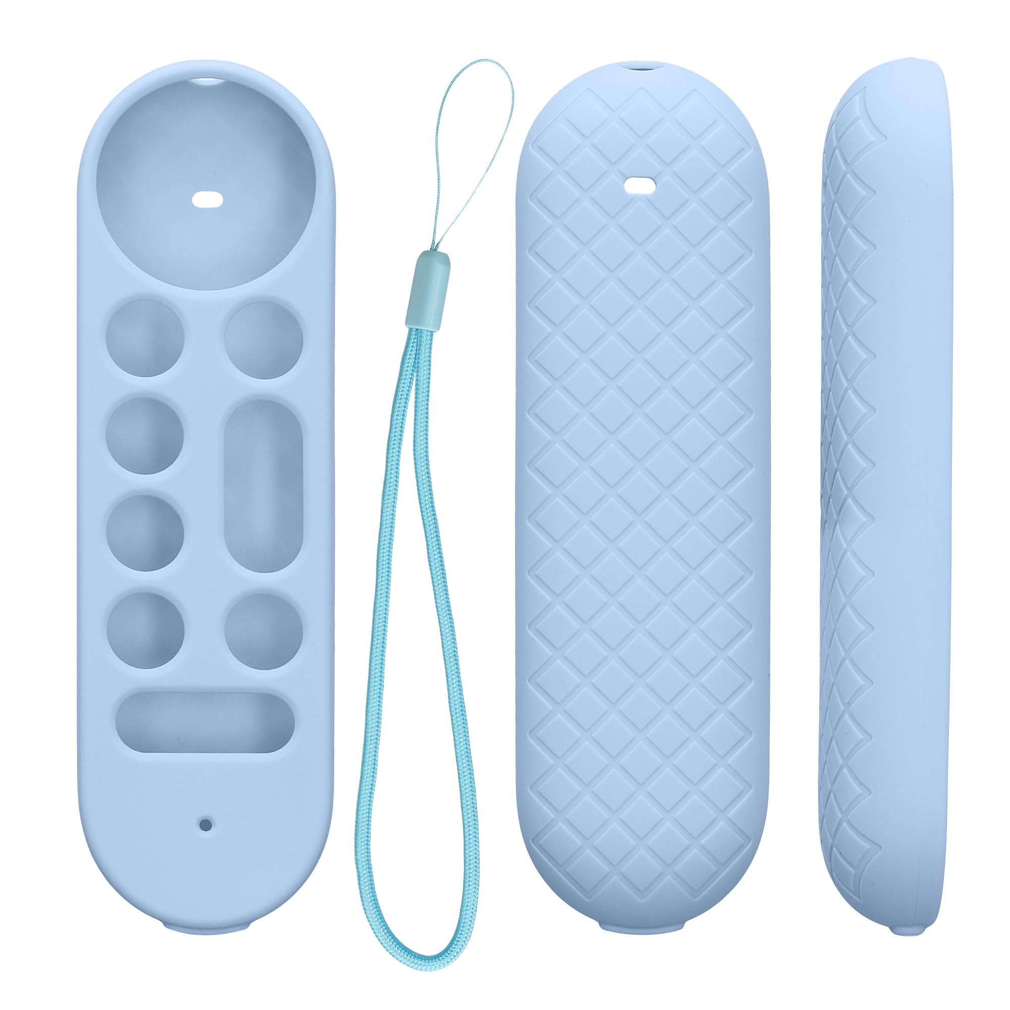 kwmobile Etui kompatybilne z Google TV Streamer 4K Case - miękkie silikonowe etui do pilota zdalnego sterowania - jasnoniebieskie