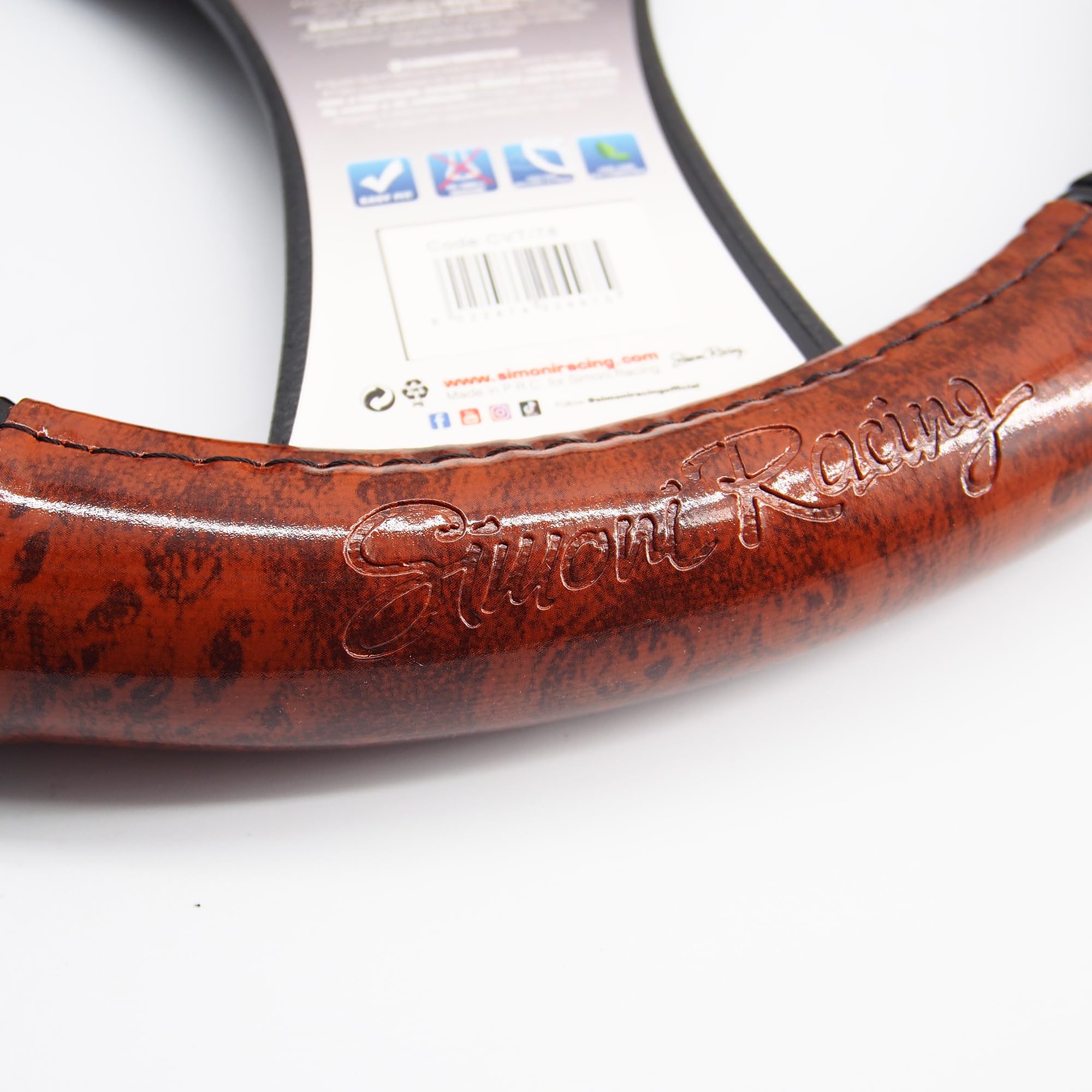 Image secondaire de Housse de Volant en Bois Simoni Racing - Eco-Cuir Noir 37-39cm