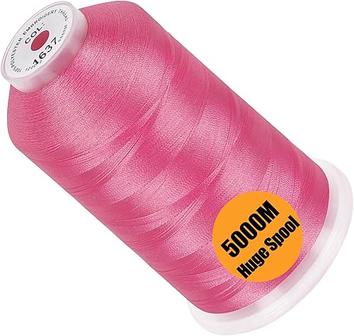 Miniatura 155 de New brothread - Bobina única de 5000 m de hilo de poliéster para máquina de bordar 40WT para máquinas comerciales y domésticas - Marigold