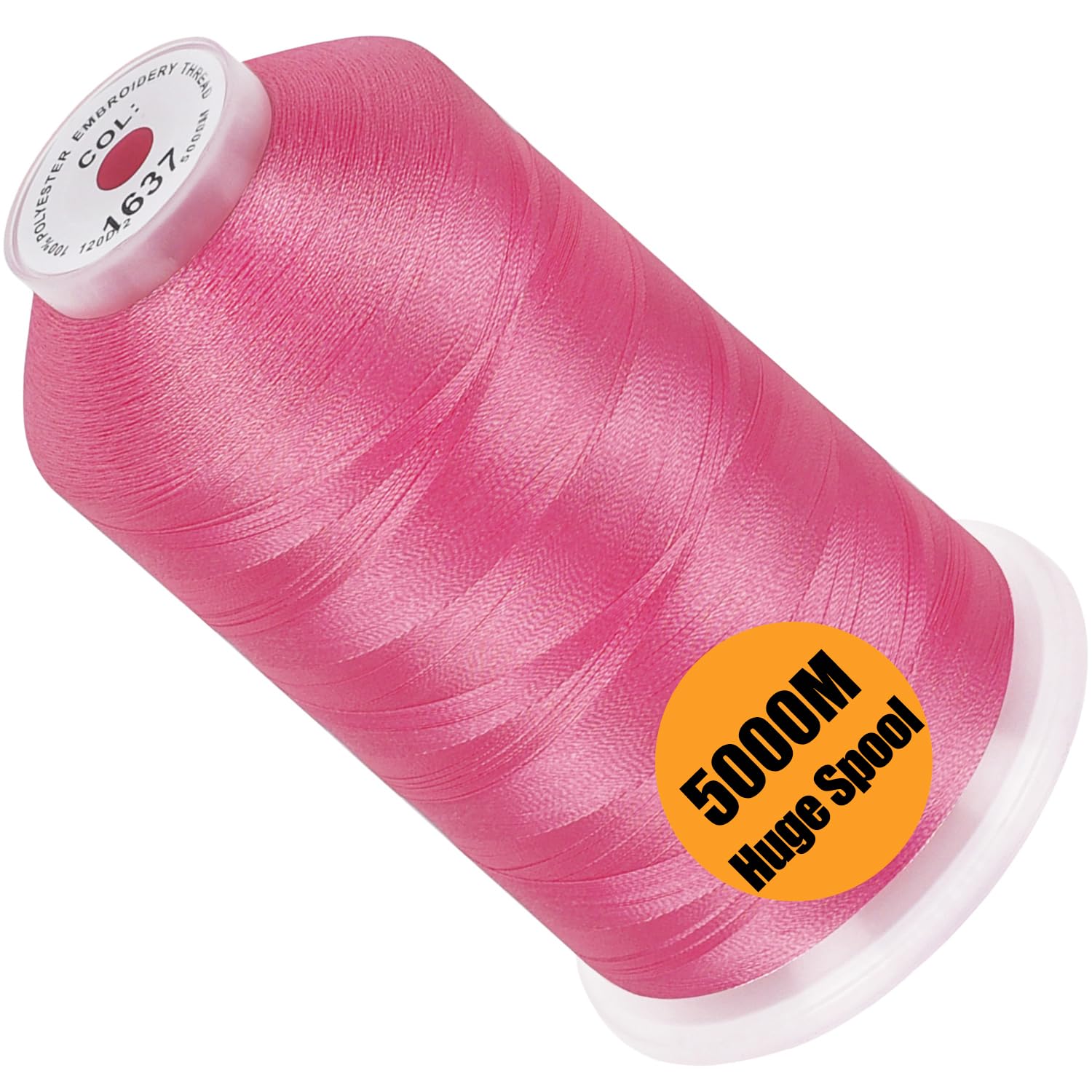 New brothread 5000M Huge Spool Embroidery Machine Thread - Christmas Pink