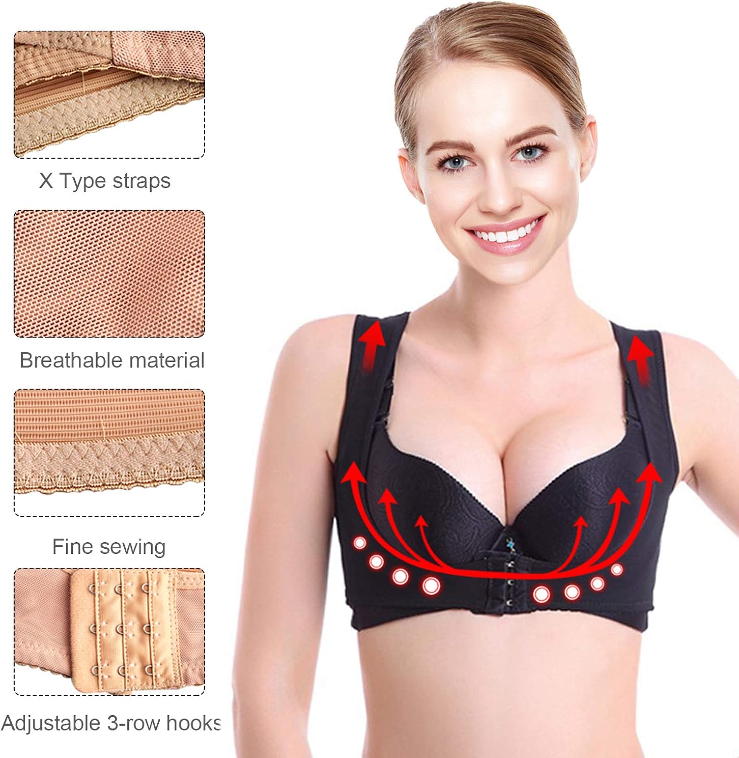 Rtdep Posture Support Bra for Women Bra Push Up Back Support Vest
