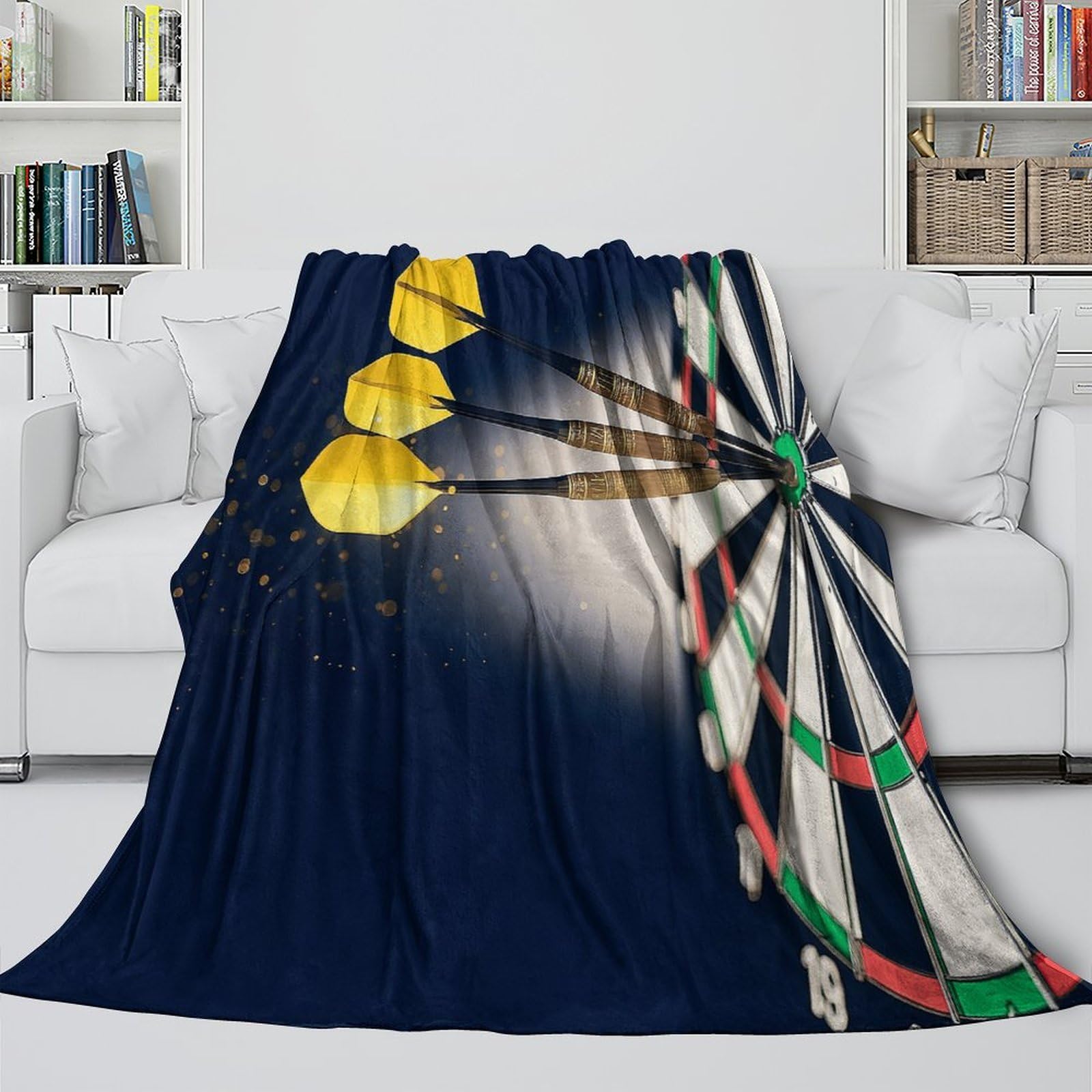 Estampado 3D Darte Target Hit Manta de Oficina Microfibra Ropa de Cama Anti-Bolitas Sportive Precision Manta de Descanso cálida para Trabajadores jóvenes 80×90inch(200x230cm)