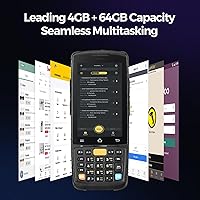 Vista 3 de MUNBYN Escáner de código de barras Android 14 con empuñadura de pistola, equipado con escáner Honeywell HS7 QR, 4GB+64GB PDA, pantalla táctil de 4