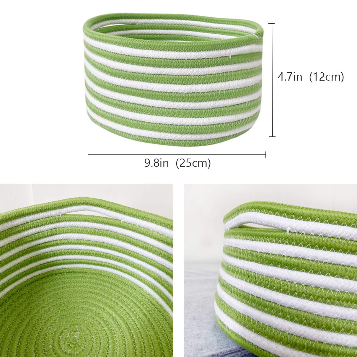 BOITE DE RANGEMENT Fieans Panier De Rangement Petit En Corde De Coton