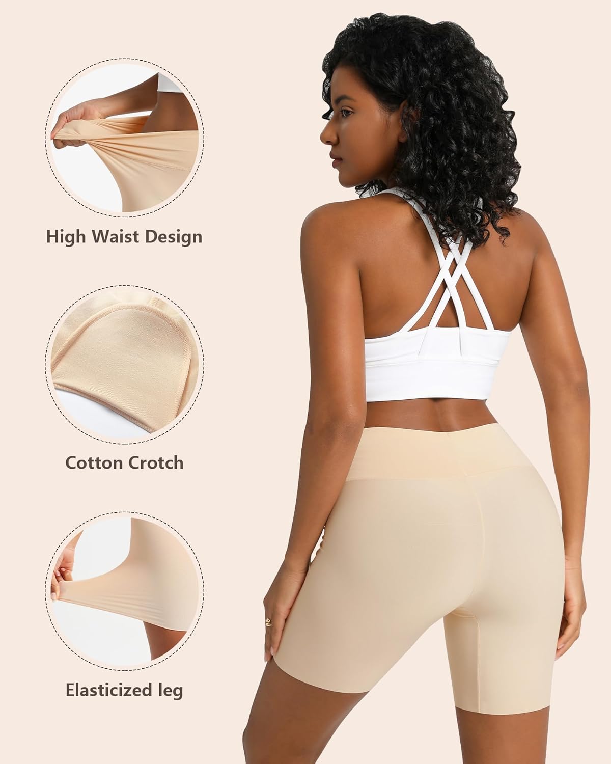 Women Slip Shorts for Under Dresses - Spandex Anti Chafing Seamless Boyshort, High Waisted Safety Underwear Pantie - Image 6