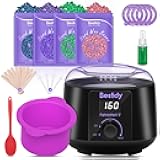 Waxing Kit Wax Warmer, Bestidy Digital Wax Kit with Hard Wax Beads for Women and Men,for Whole Body Brazilian Bikini Legs Facial Eyebrow Armpit Hair Removal