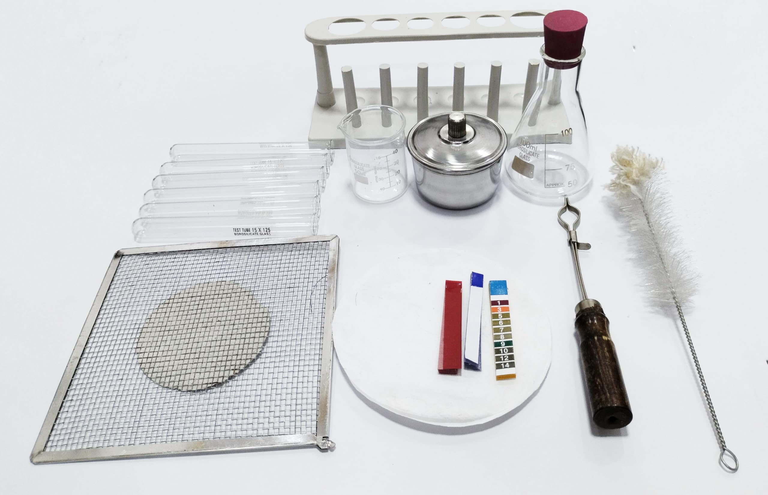 Anand Traders DWIJ Kids Chemistry Experiment Set, Glass Beakers, Plastic Cups & Flasks.