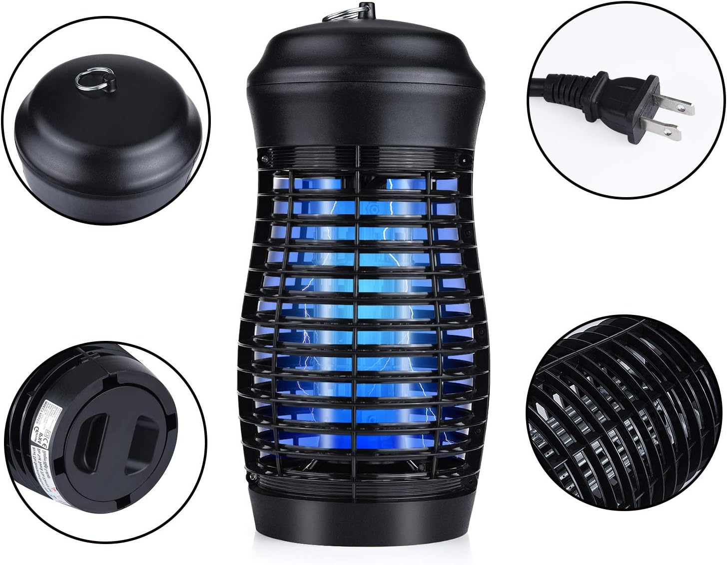 Garsum Electric Bug Zapper Powerful Mosquito Zappers Insect Killer Lamp Fly Trap Mosquito Attractant Trap for Indoor & Outdoor Use