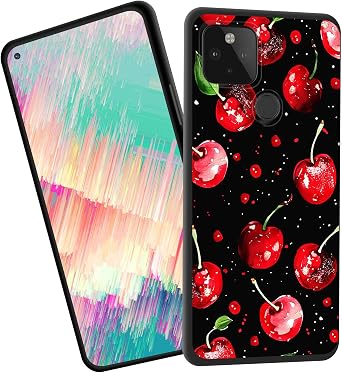 for Google Pixel 4a 5G Case,Slim Shockproof TPU Soft Rubber Silicone Cover Phone Case for Google Pixel 4a 5G,Cute Cherry