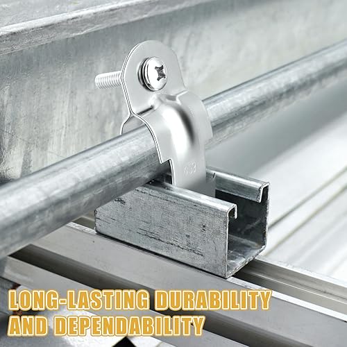 Miniatura 5 de Landhoow Juego de 25 abrazaderas universales de puntal de tubo EMT de acero inoxidable 304, accesorio de canal de conducto, abrazadera de tubo