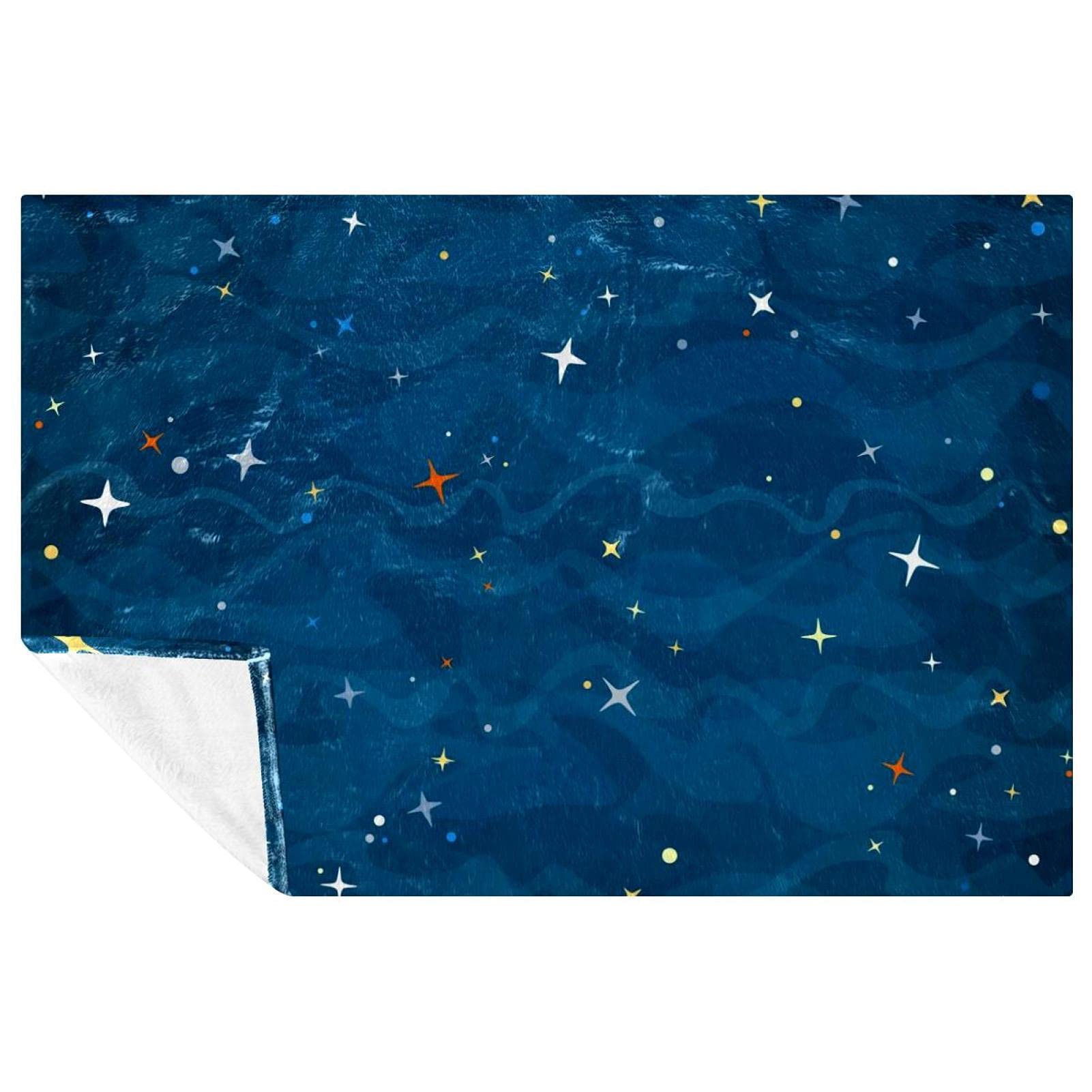 Couverture douce et chaude à étoiles 150x100 cm pour lit et canapé
