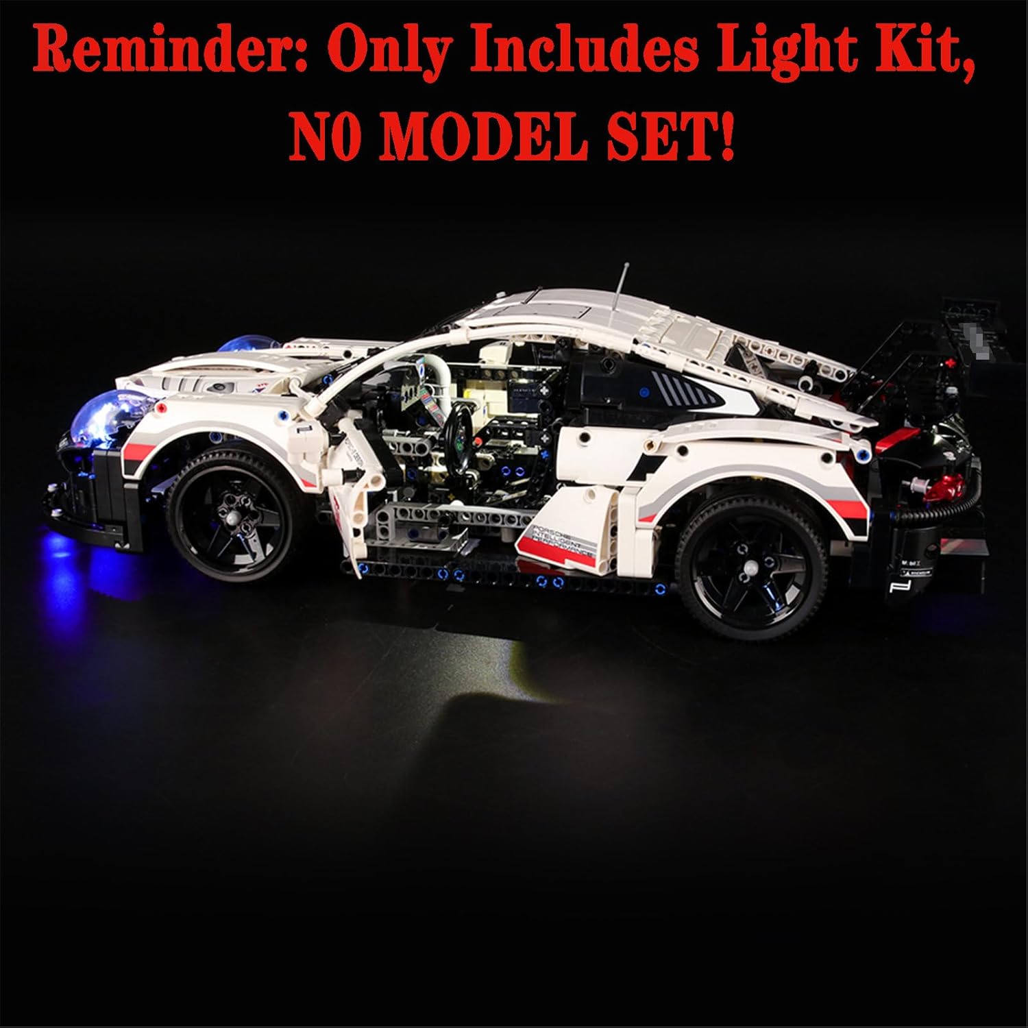 LED Light Set Compatible with Lego 42096 Porsche 911 RSR Technic Building Blocks Model - Model Set NOT Included