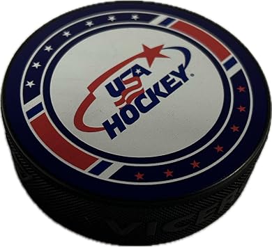 U.S. United States Hockey Logo Puck - Collectible Memorabilia, Makes a Great Gift