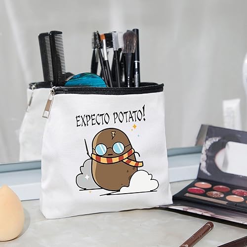 Miniatura 5 de Wizard World Bolsa de maquillaje HP Fans Regalo Expecto Patatas Kit Cosmético Bolsa Patata con Varita Mágica Bolsa de almacenamiento Bolsa, Potato,