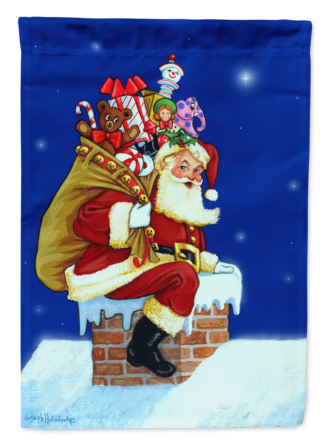 Drapeau multicolore Santa Claus en toile résistante Caroline's Treasures L