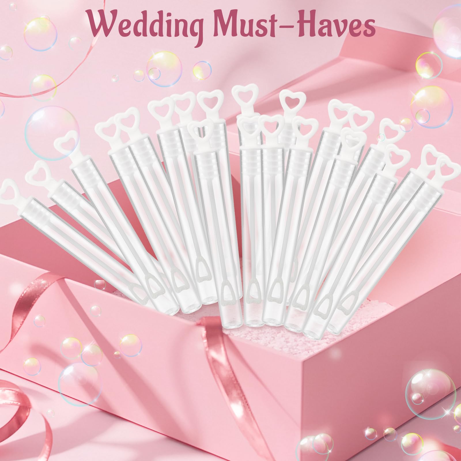 Ecoticfate Tubes à Bulles vides | 24 Bulles de Mariage pour invités Ecoticfate Tubes à Bulles vides | 24 Bulles de Mariage pour invités