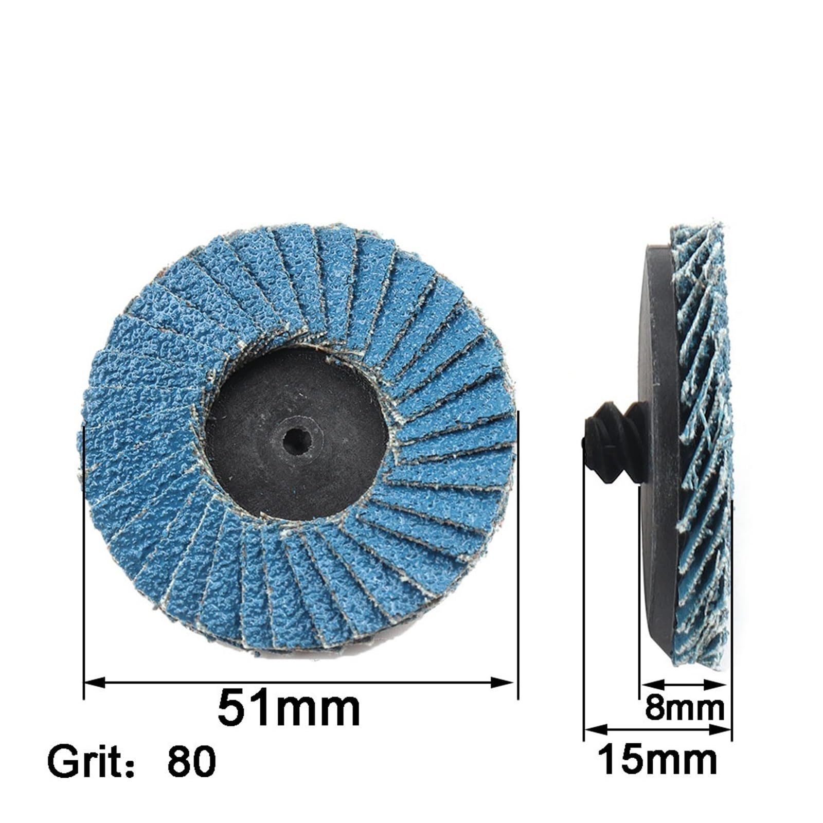 2/10 szt. 50 mm tarcza listkowa 2" szybkozmienne narzędzie obrotowe do polerowania metalu, usuwania rdzy, ściernego czyszczenia drewna i farby wanglan