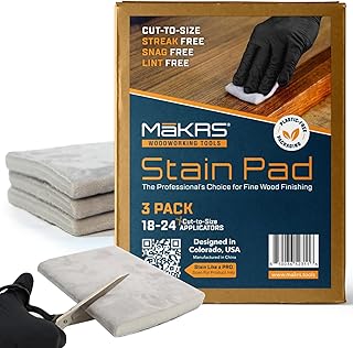 MāKRS Stain Pad, Cut-to-Size Staining Pads, 3-Pack, Lint, Snag, Streak-...