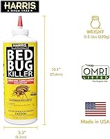 Vista 8 de Polvo de tierra de diatomeas Harris HDE-8 para chinches de cama, 8 onzas, amarillo