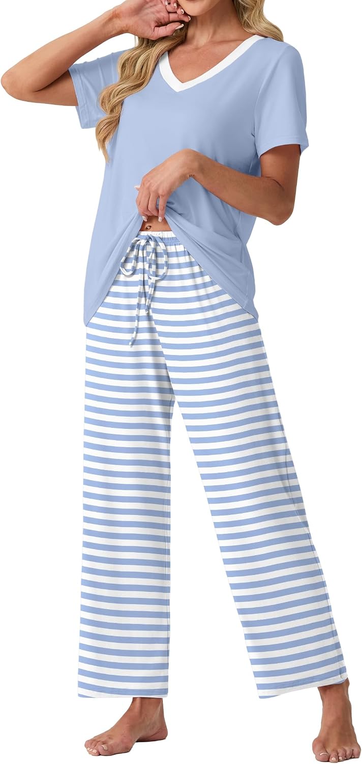 PrinStory Pajamas for Women Set Soft Pjs 2 Piece Pajama Sets XS-4XL image 2