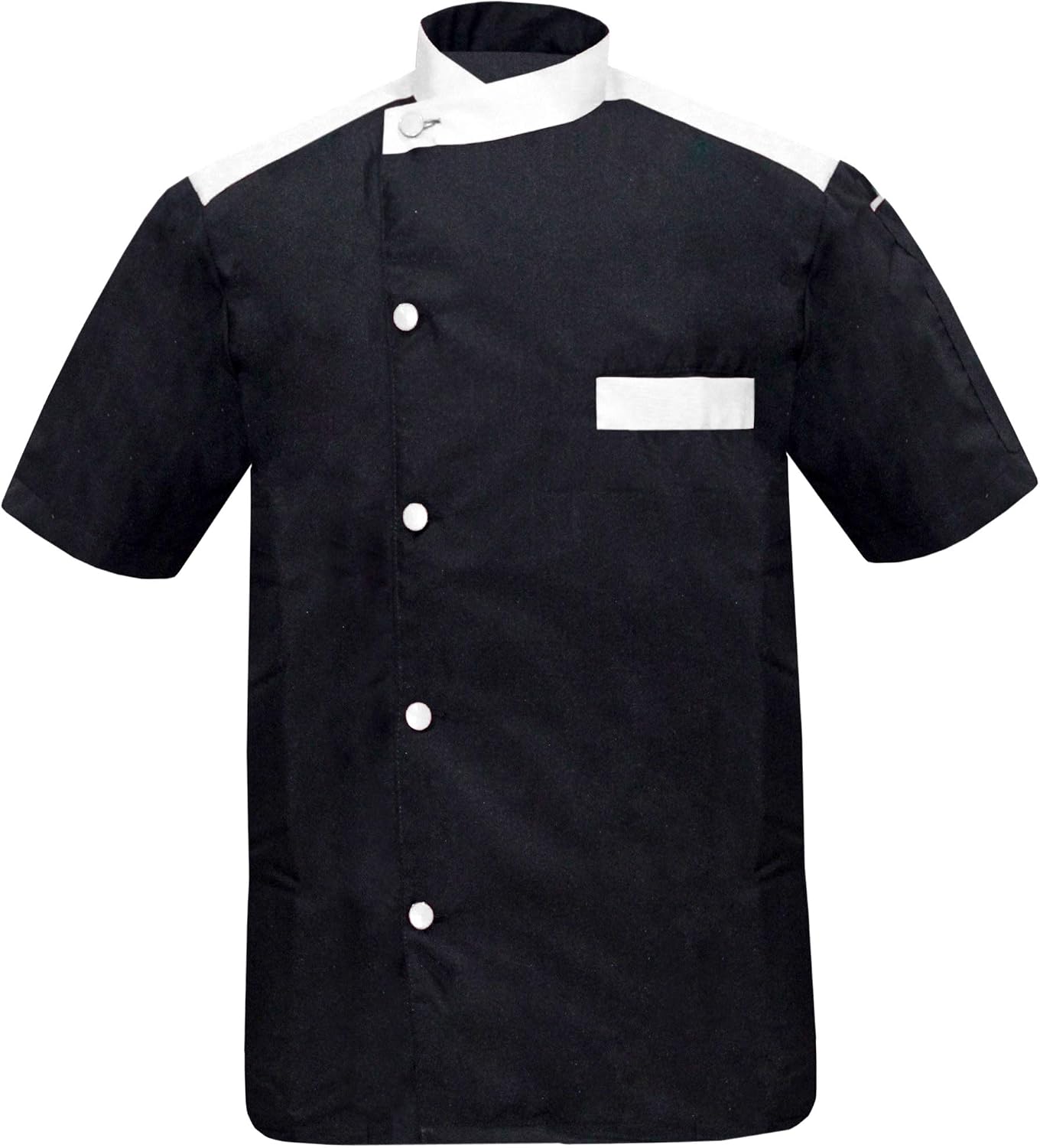 Leorenzo Creation DL-55 Men's Black Chef Jacket Collar in Many Colors (Size-XXS-7XL)