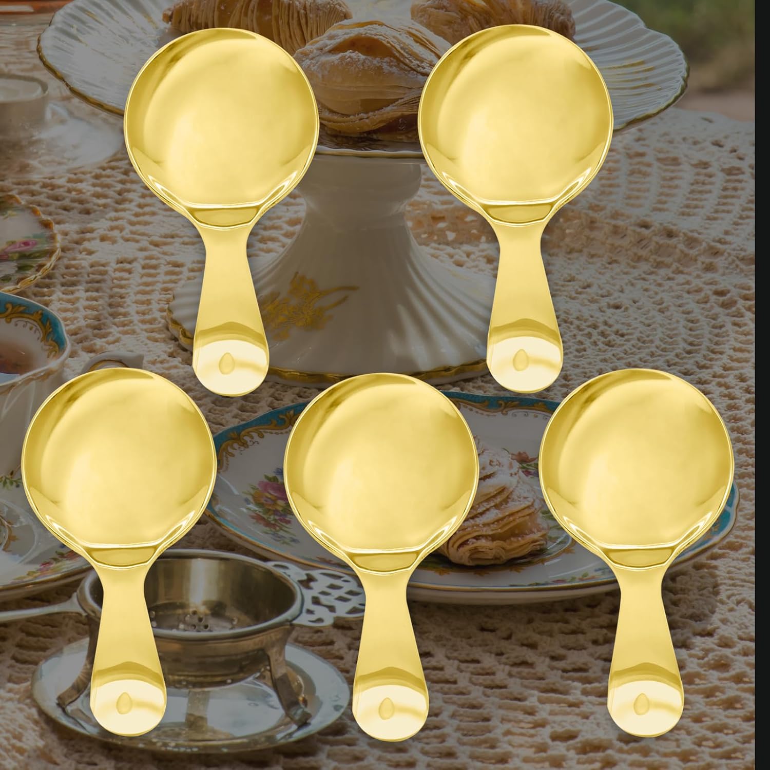 5 Pack Stainless Steel Mini Spoons