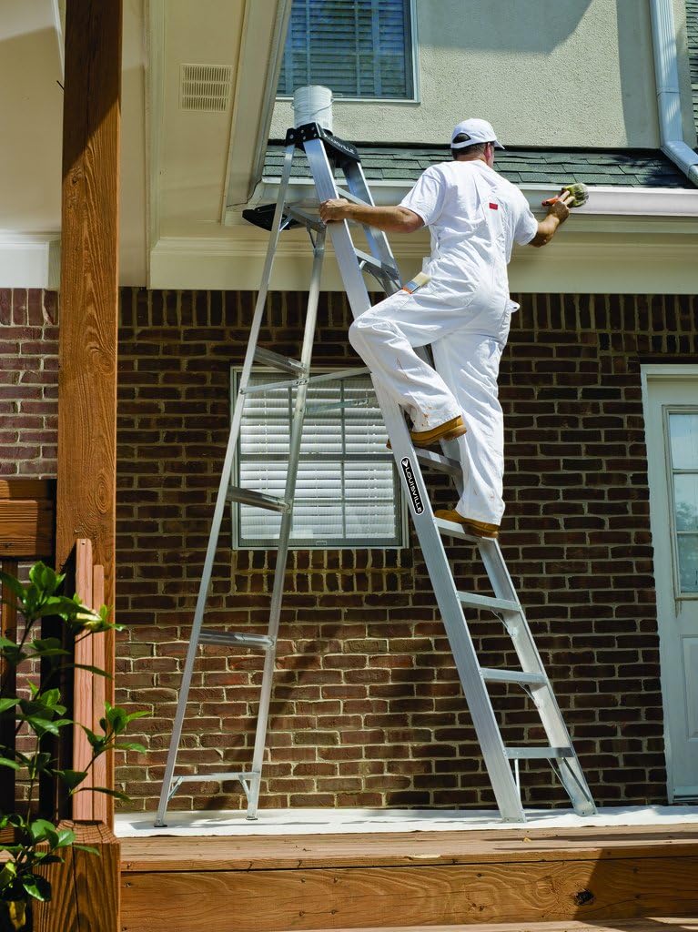 Louisville Ladder AS3006 Aluminum 6-Foot Ladder 300-Pound Duty Rating, Silver - Six Foot Step Ladder - 