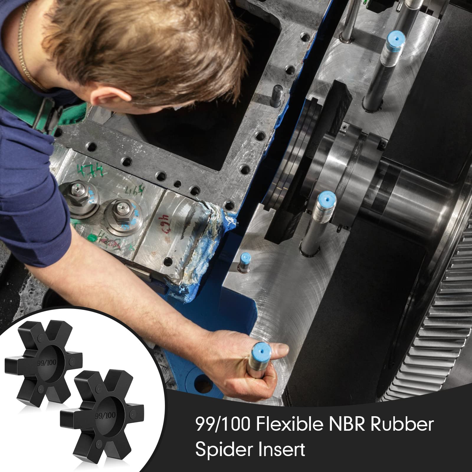 Snapklik.com : Flexible NBR Rubber Spider Insert Solid Spider Center ...