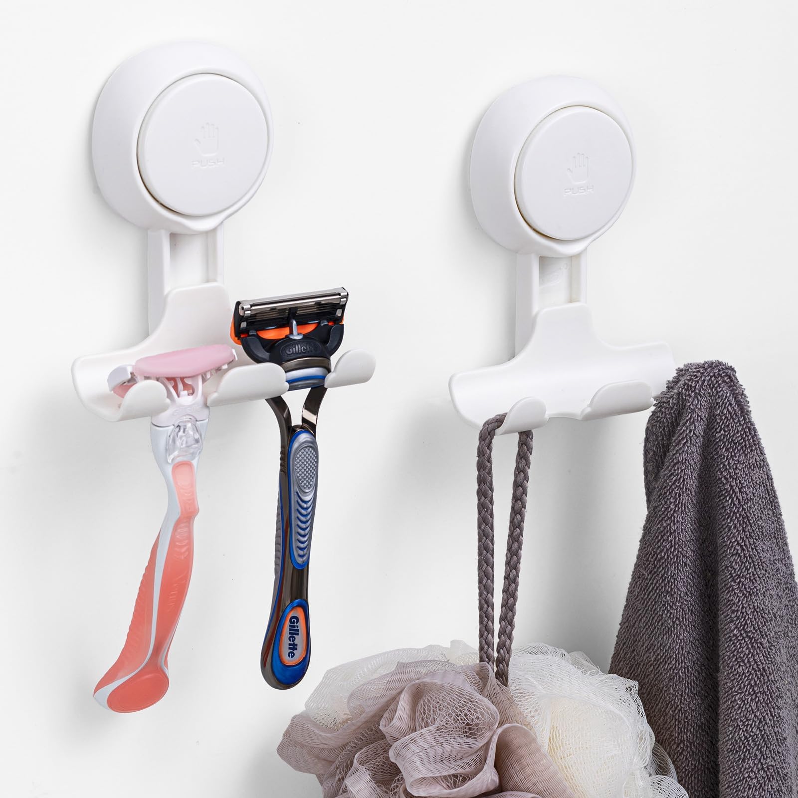 Amazon.com: iDesign Power Lock Bathroom Shower Plastic Suction Cup ...