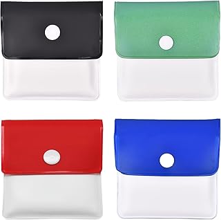 Portable Pocket Ashtray Pouch 4 PCS Reusable Fireproof PVC Smell Proof Ashtrays Environment Friendly Outdoor Travel Ashtray