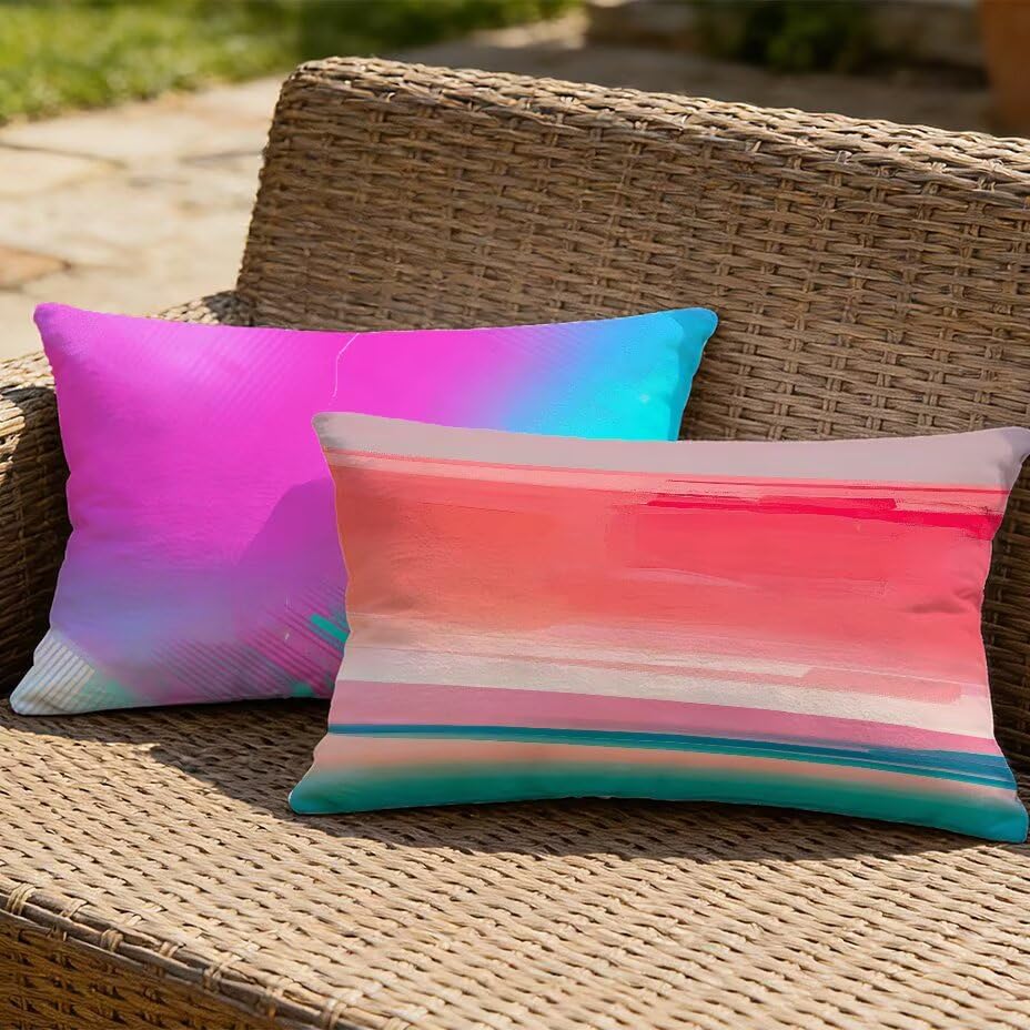 Housses de coussin de jardin 80x100 cm imperméables en lin M-P1020