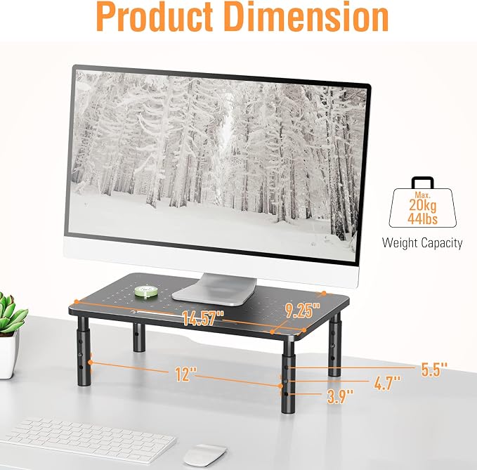 Soporte para monitor ajustable ELIVED 2 unidades miniatura 2