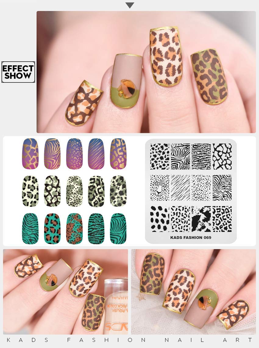 FA064 新 KADS Nail Art Stamp Plate Fashion Series Nail timbratura piastra modello immagine piastra Nail Art DIY decorazione strumento (FA069)