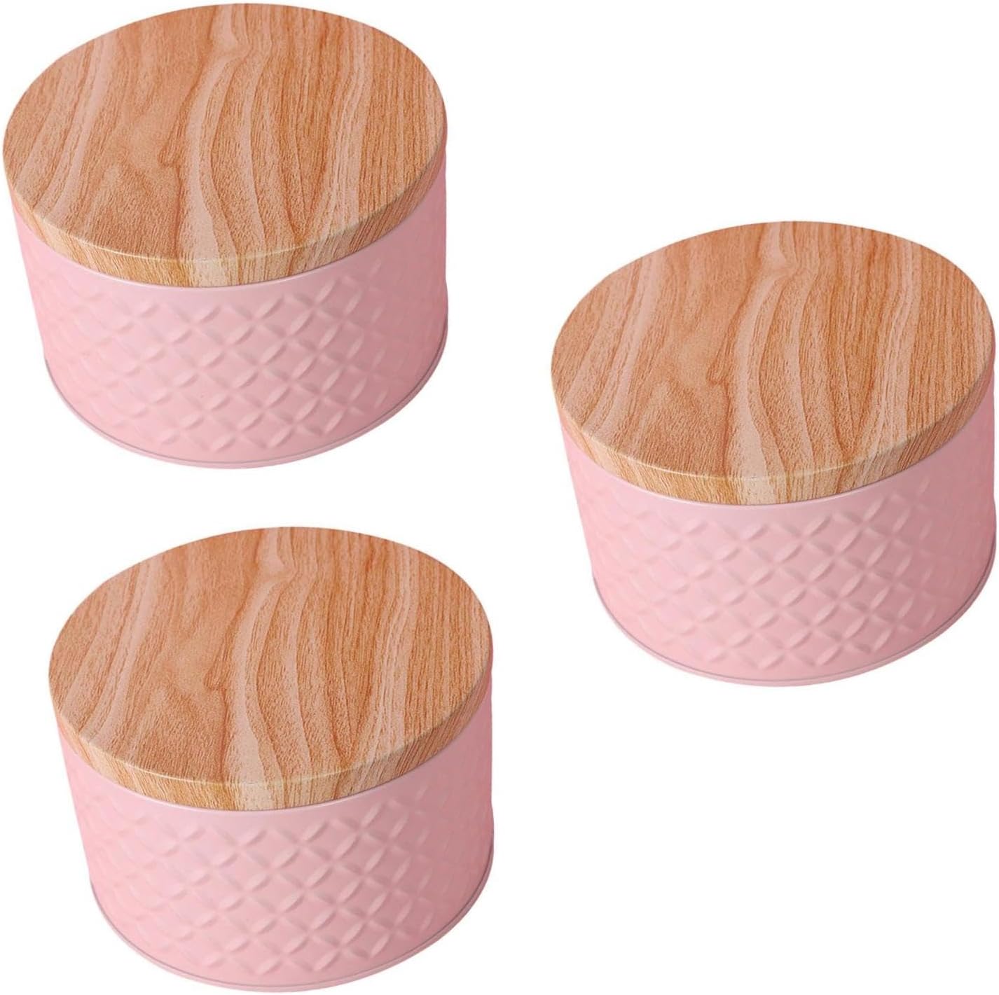 Operitacx 3pcs Box Candy Box Wrapping Boxes Christmas Candy Jar Christmas Treat Boxes Round Nesting Tins Cookie Tins Decorative Christmas Cookie Tins Jar Iron Snowflake Crisp Child